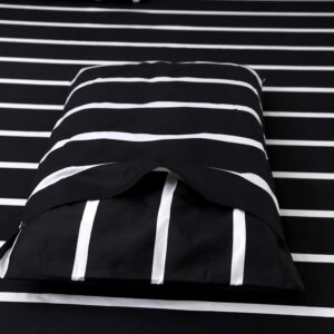 MAG 3pcs Black Floral Bed Sheet,Microfiber Flower Bedding Sheet Set,Boho Bedding Sheet Set with 1 Fitted Sheet and 2 Pillowcases,14 Inches Deep (Black, Queen)