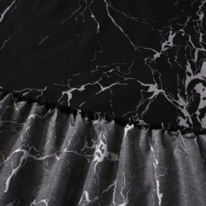 MAG 3pcs Black Floral Bed Sheet,Microfiber Flower Bedding Sheet Set,Boho Bedding Sheet Set with 1 Fitted Sheet and 2 Pillowcases,14 Inches Deep (Black, Queen)