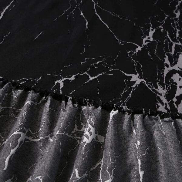 MAG 3pcs Black Floral Bed Sheet,Microfiber Flower Bedding Sheet Set,Boho Bedding Sheet Set with 1 Fitted Sheet and 2 Pillowcases,14 Inches Deep (Black, Queen)