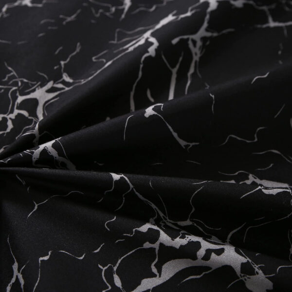 MAG 3pcs Black Floral Bed Sheet,Microfiber Flower Bedding Sheet Set,Boho Bedding Sheet Set with 1 Fitted Sheet and 2 Pillowcases,14 Inches Deep (Black, Queen)
