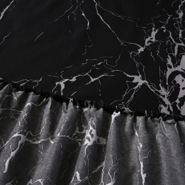 MAG 3pcs Black Floral Bed Sheet,Microfiber Flower Bedding Sheet Set,Boho Bedding Sheet Set with 1 Fitted Sheet and 2 Pillowcases,14 Inches Deep (Black, Queen)