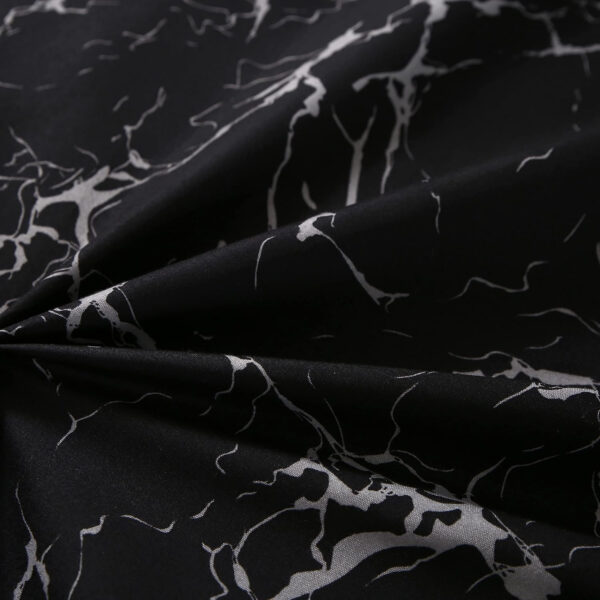 MAG 3pcs Black Floral Bed Sheet,Microfiber Flower Bedding Sheet Set,Boho Bedding Sheet Set with 1 Fitted Sheet and 2 Pillowcases,14 Inches Deep (Black, Queen)