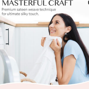 6888a7d2728a36b4d85cad79b6cf6e3dfee3197f271739bb6c222.jpg FAUNNA 100% 800TC Cotton Fitted Sheet Queen Size Bed Sheet, Deep Pocket, Fits Up to 17 Inch Mattress Soft, Comfort and Breathable, Durable Long Lasting, Bottom Sheet, White,1 Fitted Sheet Only