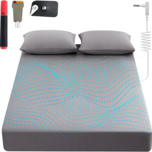 6888a832ea27e50349034e2962054db77c79877f03ad6124430ec.jpg Grounding Sheets King, 90% Organic Cotton+ 10% Pure Silver Fiber,Grounded Bed Sheet Kit, Deep Pocket Grounded Bed Sheet, Relieves Pain - Used for Healthy Sleep Therapy (Gray, King)