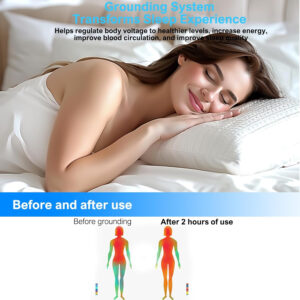 6888a83a45fd80e5fe1b0a0556f23afacb44608373d4ca3694c5f.jpg Grounding Sheets King, 90% Organic Cotton+ 10% Pure Silver Fiber,Grounded Bed Sheet Kit, Deep Pocket Grounded Bed Sheet, Relieves Pain - Used for Healthy Sleep Therapy (Gray, King)