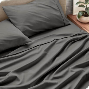 King Size Bedding Set | 4 Piece Bed Sheet Set | Easy Fit Deep Pockets Elastic Sheet with Flat Sheet & Pillowcases| Extra Soft & Wrinkle Free Sheets | Shrinkage & Fade Resistant [White]