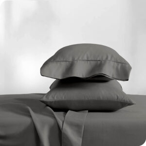 King Size Bedding Set | 4 Piece Bed Sheet Set | Easy Fit Deep Pockets Elastic Sheet with Flat Sheet & Pillowcases| Extra Soft & Wrinkle Free Sheets | Shrinkage & Fade Resistant [White]