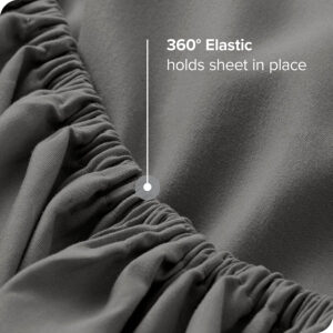 King Size Bedding Set | 4 Piece Bed Sheet Set | Easy Fit Deep Pockets Elastic Sheet with Flat Sheet & Pillowcases| Extra Soft & Wrinkle Free Sheets | Shrinkage & Fade Resistant [White]