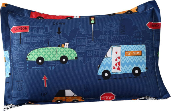 MAG 3 Pcs Cars Sheets Transportation Vehicle Twin Sheets Boys Sheet Set,for Kids,Teens and Car Lovers,Twin Boy Sheet Set Cars,1 Fitted Sheet and 2 Pillowcase.