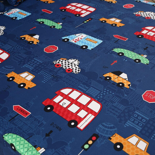 MAG 3 Pcs Cars Sheets Transportation Vehicle Twin Sheets Boys Sheet Set,for Kids,Teens and Car Lovers,Twin Boy Sheet Set Cars,1 Fitted Sheet and 2 Pillowcase.