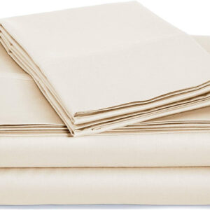6888ab93a439b507c9891fe79ab046de952d643c0bb5c55b9aa00.jpg PLUSHY COMFORT Luxury Full Sleeper Sofa Bed Sheet Set, I100% Egyptian Cotton, 600 Thread Count - Ivory Plain Color, Soft Fabric, Size (54 x 72 +6 Inch Deep Pocket), 4 Pcs Sleeper Sofa Sheet Set