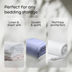 Niagara 4 Pack Bed Sheet Organizer and Storage Label Bands - Fully Elastic Stretchable Linen Closet Organizers and Storage - Bed Sheet Organizer Bands for Bed Sheets, Duvets, Quilts, Linen (Full)