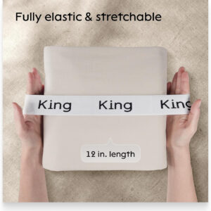 Niagara 4 Pack Bed Sheet Organizer and Storage Label Bands - Fully Elastic Stretchable Linen Closet Organizers and Storage - Bed Sheet Organizer Bands for Bed Sheets, Duvets, Quilts, Linen (Full)