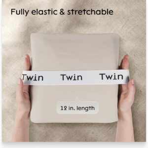 Niagara 4 Pack Bed Sheet Organizer and Storage Label Bands - Fully Elastic Stretchable Linen Closet Organizers and Storage - Bed Sheet Organizer Bands for Bed Sheets, Duvets, Quilts, Linen (Full)