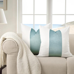6888af5c5fcfeaa5b6dddbaf480ef270a0fbba05c61d5280c46f9.jpg EVERGRACE x Kinsey Walsh Signature Velvet Panel Cotton Pillow Covers Set of 2, Decorative Pillow Covers 22"x22" for Couch, Square Cushion Cases for Sofa Bedroom Living Room, Blue Topaz