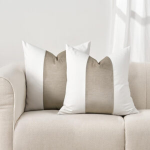 6888af69a0d6c4444113f7d4f0134d30190f71c0a3615ca765659.jpg EVERGRACE x Kinsey Walsh Signature Velvet Panel Cotton Pillow Covers Set of 2, Decorative Pillow Covers 22"x22" for Couch, Square Cushion Cases for Sofa Bedroom Living Room, Blue Topaz