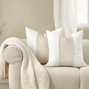6888af84db6715dc709bde4c6620a036d60682806b1ee95f2684f.jpg EVERGRACE x Kinsey Walsh Signature Velvet Panel Cotton Pillow Covers Set of 2, Decorative Pillow Covers 22"x22" for Couch, Square Cushion Cases for Sofa Bedroom Living Room, Blue Topaz