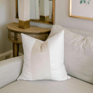 6888af8a7982d1d89f60636b67222771736b4d88c20fc9effa67d.jpg EVERGRACE x Kinsey Walsh Signature Velvet Panel Cotton Pillow Covers Set of 2, Decorative Pillow Covers 22"x22" for Couch, Square Cushion Cases for Sofa Bedroom Living Room, Blue Topaz