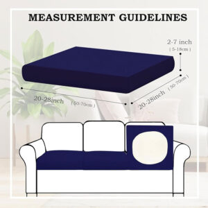 8Pcs Patio Outdoor Cushion Covers Replacement Waterproof Cushion Covers Protector for Pets Washable Stretch Sofa Couch Slipcovers Set Furniture (Cover Only) (Black)