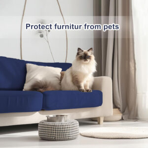 8Pcs Patio Outdoor Cushion Covers Replacement Waterproof Cushion Covers Protector for Pets Washable Stretch Sofa Couch Slipcovers Set Furniture (Cover Only) (Black)