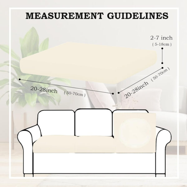 8Pcs Patio Outdoor Cushion Covers Replacement Waterproof Cushion Covers Protector for Pets Washable Stretch Sofa Couch Slipcovers Set Furniture (Cover Only) (Black)