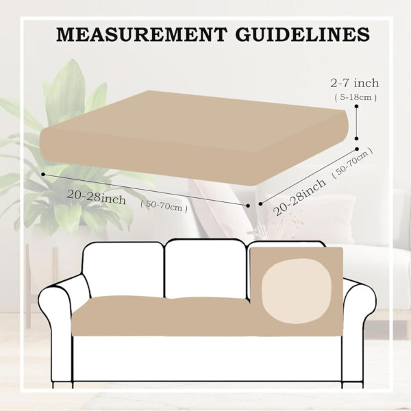 8Pcs Patio Outdoor Cushion Covers Replacement Waterproof Cushion Covers Protector for Pets Washable Stretch Sofa Couch Slipcovers Set Furniture (Cover Only) (Black)