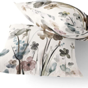 6888b25863fe070c1ddfe25707ccf7059bc89fd5e3e49dd7f991c.jpg KKVEE Flower Throw Pillow Covers 18x18 Set of 2, Flowers Pillow Cushion Cases, Modern Decorative Square Pillowcases for Sofa Couch Bedroom Living Room Car