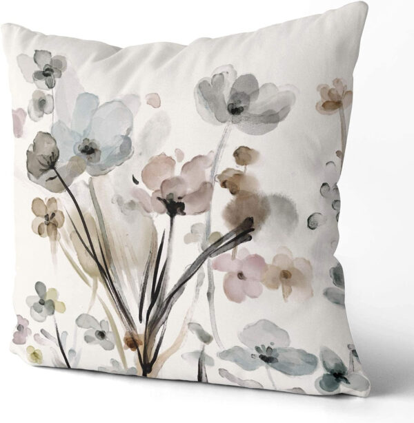 6888b25b221e2a4675e4db298fdf8498a67fb1520fd531bee50e1.jpg KKVEE Flower Throw Pillow Covers 18x18 Set of 2, Flowers Pillow Cushion Cases, Modern Decorative Square Pillowcases for Sofa Couch Bedroom Living Room Car