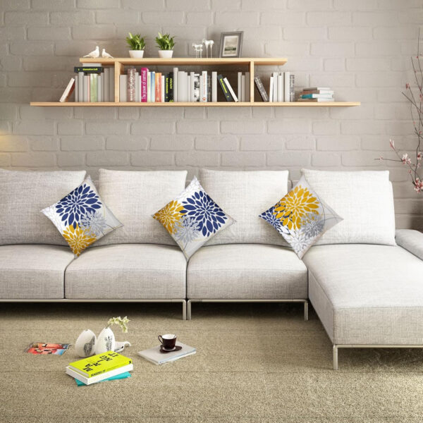 6888b2671d91cf5df4949e94e668f0b034dfcaa19a9613b3120e9.jpg KKVEE Flower Throw Pillow Covers 18x18 Set of 2, Flowers Pillow Cushion Cases, Modern Decorative Square Pillowcases for Sofa Couch Bedroom Living Room Car