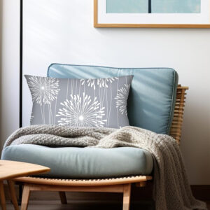 Coliuso Decorative Throw Pillow Covers 18x18 Set of 4, Grey and White Modern Simple Square Pillow Case Cushion Cover for Sofa Couch Farmhouse Outdoor Living Room (Gray and White, 18" x18")