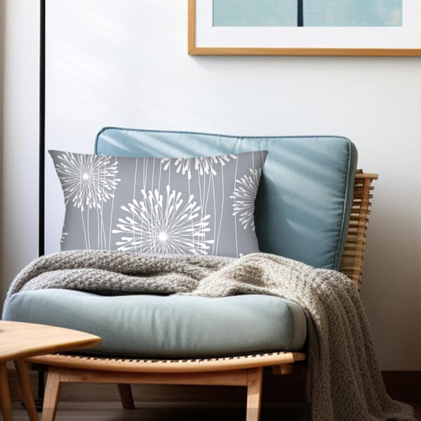 Coliuso Decorative Throw Pillow Covers 18x18 Set of 4, Grey and White Modern Simple Square Pillow Case Cushion Cover for Sofa Couch Farmhouse Outdoor Living Room (Gray and White, 18" x18")