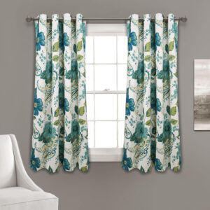 6888cf9d0b8309d53412d0583a87a74580a1dbe0b9989e5090e1b.jpg Lush Decor Floral Paisley Light Filtering Window Curtain Panel Pair, 52"W x 84"L, Blue