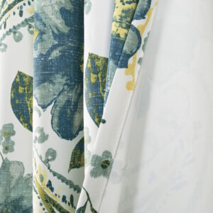 6888cfae69d86dc65627459f70854789da35344e86fa6e6a5f8c1.jpg Lush Decor Floral Paisley Light Filtering Window Curtain Panel Pair, 52"W x 84"L, Blue