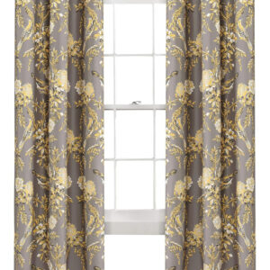 6888d07d7141629f1ec7e53dbe516377f0c44d62ca165cb2f002e.jpg Lush Decor, White and Blue Farmhouse Bird and Flower Insulated Grommet Blackout Window Curtain Panel Pair, 95'' x 38', 95" x 38"