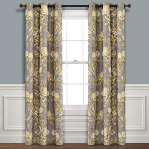 6888d07f8ad6eb49119b4c282c6978c4735b815de225c84c780bf.jpg Lush Decor, White and Blue Farmhouse Bird and Flower Insulated Grommet Blackout Window Curtain Panel Pair, 95'' x 38', 95" x 38"
