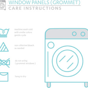 6888d097ed7b78ad500a82d03b316e16a9592874e06ec6c06711a.jpg Lush Decor, White and Blue Farmhouse Bird and Flower Insulated Grommet Blackout Window Curtain Panel Pair, 95'' x 38', 95" x 38"