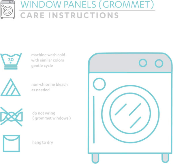 6888d097ed7b78ad500a82d03b316e16a9592874e06ec6c06711a.jpg Lush Decor, White and Blue Farmhouse Bird and Flower Insulated Grommet Blackout Window Curtain Panel Pair, 95'' x 38', 95" x 38"