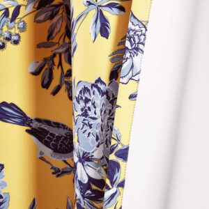 6888d09e1a516096c96666a6a1c61d74c6d75fe21a94e18fe4b8b.jpg Lush Decor, White and Blue Farmhouse Bird and Flower Insulated Grommet Blackout Window Curtain Panel Pair, 95'' x 38', 95" x 38"