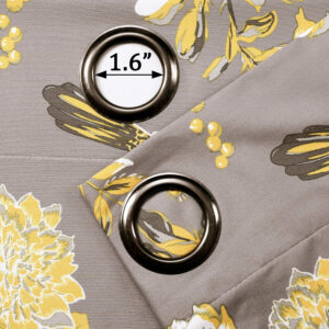 6888d0abf3466709455f44dbdda5ebbd39845aa176a78bd8e8ba1.jpg Lush Decor, White and Blue Farmhouse Bird and Flower Insulated Grommet Blackout Window Curtain Panel Pair, 95'' x 38', 95" x 38"