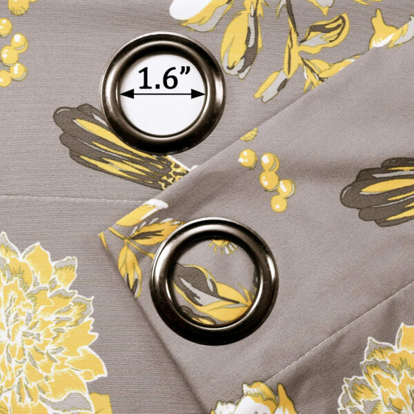 6888d0abf3466709455f44dbdda5ebbd39845aa176a78bd8e8ba1.jpg Lush Decor, White and Blue Farmhouse Bird and Flower Insulated Grommet Blackout Window Curtain Panel Pair, 95'' x 38', 95" x 38"