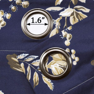 6888d0b21d6776bd03c1c7d00173657636ad7e2a0994e3661712c.jpg Lush Decor, White and Blue Farmhouse Bird and Flower Insulated Grommet Blackout Window Curtain Panel Pair, 95'' x 38', 95" x 38"