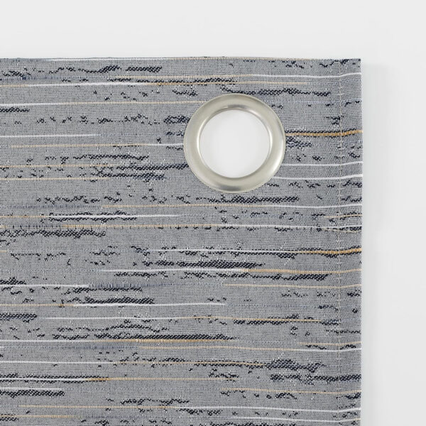 Sun Zero Denver Distressed Stripe Thermal Extreme 100% Total Blackout Grommet Curtain Panel, Pecan, 40" W x 84" L (1 Panel)