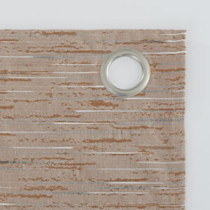 Sun Zero Denver Distressed Stripe Thermal Extreme 100% Total Blackout Grommet Curtain Panel, Pecan, 40" W x 84" L (1 Panel)