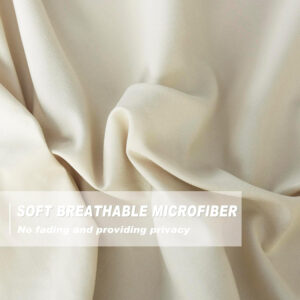 Camel Blackout Curtains with Handmade Ruffles, Butterfly Flower Embellishments for Thermal Insulated Room Darkening Drapes, 54"x84", Set of 2 Panels for Bedroom, Living Room (LQ-37)