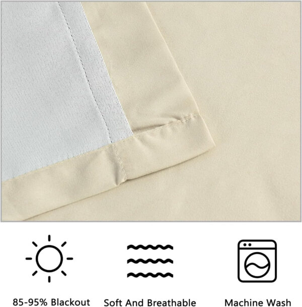 Camel Blackout Curtains with Handmade Ruffles, Butterfly Flower Embellishments for Thermal Insulated Room Darkening Drapes, 54"x84", Set of 2 Panels for Bedroom, Living Room (LQ-37)