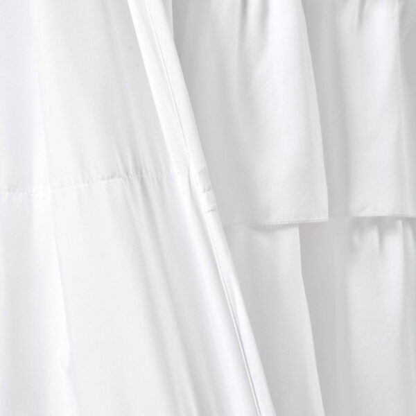 6888d33b23b9e4f10de415e87fff10384d7e4fe220902052698ca.jpg Lush Decor Ruffle Window Curtain - Vintage Chic Farmhouse Style Panel for Living, Dining Room, Bedroom (Single), 50”W x 84"L, White