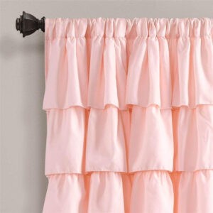 6888d355bfc820ffbb48335594cdecc42946ecca1bc577fa9eefd.jpg Lush Decor Ruffle Window Curtain - Vintage Chic Farmhouse Style Panel for Living, Dining Room, Bedroom (Single), 50”W x 84"L, White