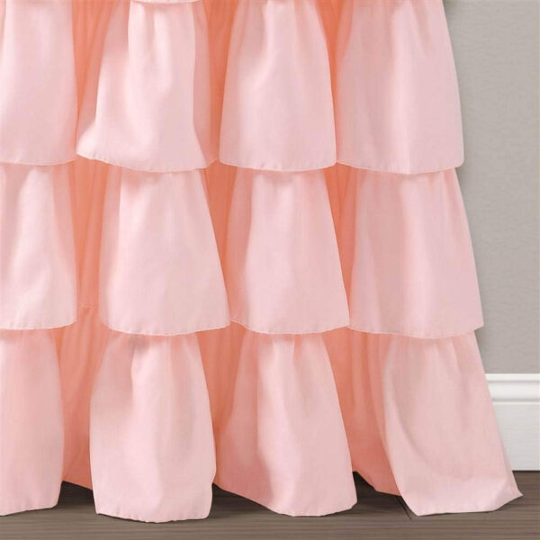 6888d35eb166818071ef01dc41a334326e9f6986b31b1a0711a4c.jpg Lush Decor Ruffle Window Curtain - Vintage Chic Farmhouse Style Panel for Living, Dining Room, Bedroom (Single), 50”W x 84"L, White