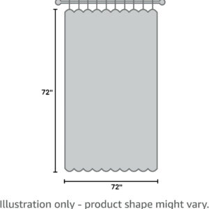 VCNY Home - Fabric Shower Curtain, Ruffled Tier Shower Curtain (Melanie White, 72" x 72")