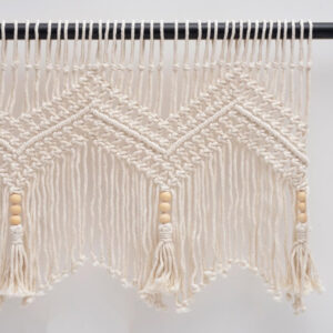 6888d3d4b864d2a853ad8f1f484912a2f20c25e5670f90364e781.jpg Boho Valance Macrame Curtains for Windows Macrame Valance for Bedroom Livingroom Boho Decor Wall Hanging, 1 Panel 52" W x 21" L